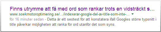 exempel title i sökresultatet